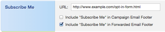 Enter the URL of your opt-in form