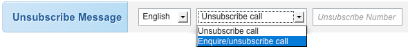 Set the unsubscribe message