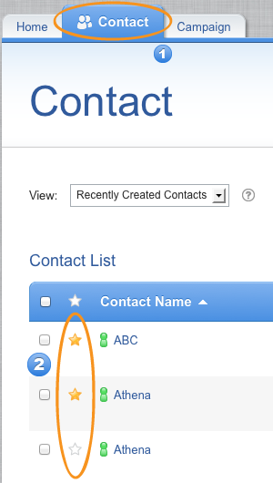 Tag contacts