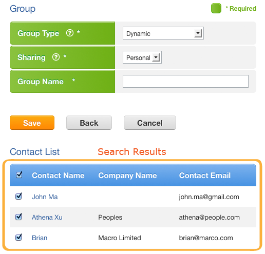 Review group and uncheck any unwanted contacts