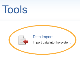 Select [Data Import]