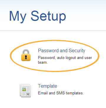 Select [Password and Security]