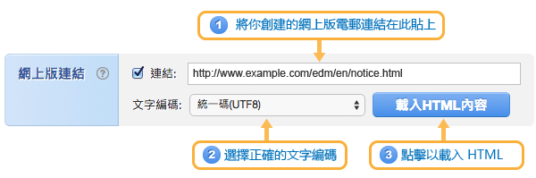 如何載入網上版 HTML 代碼